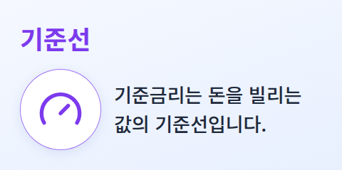 돈을 빌리는 값의 기준선을 눈금판에 빗댄 카드