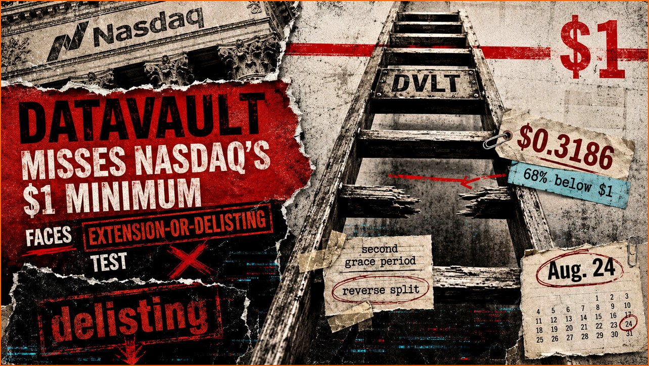나스닥 FUTURES-NASDAQ 뉴스 - 나스닥 상장사 데이터볼트, 주가 1달 | 칼데라 크립토 커뮤니티