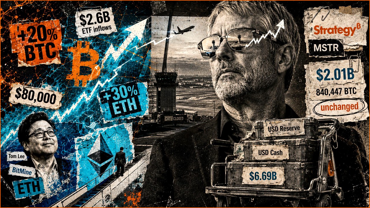 비트코인 BTC 뉴스 - 비트코인 20% 랠리, 세일러는 관망 | 칼데라 크립토 커뮤니티